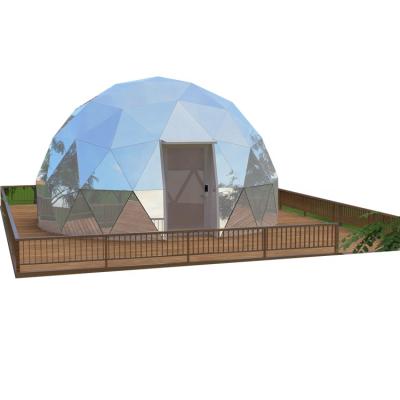 China Snowfield Nail S6-10 Luxuri Glamping Clear Garden Geodesic Dome Tent Glass Room For Sale for sale