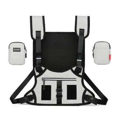 China CB03 Fashion Men's Tactical Bag Chest Harness Bag Holster Holder Radio Rig Outdoor Hiking Hunting Chest Vest Packs Vest Bag for sale