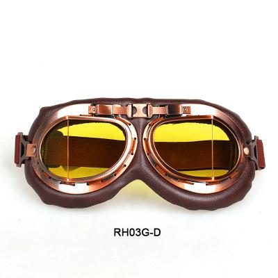 China RH03G Retro Motocross Helmet Goggles Harle Goggles Motorcycle Style Gogle Motocross Dirt Bike Goggles For Promotion Free Size for sale