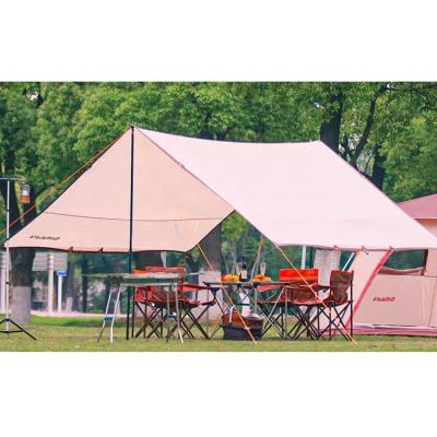 China Waterproof S-6 Resistant Cream Cotton And Inflatable UV Waterproof / Luxury Outdoor Glamping Tent Sunshade Tent For Camping for sale