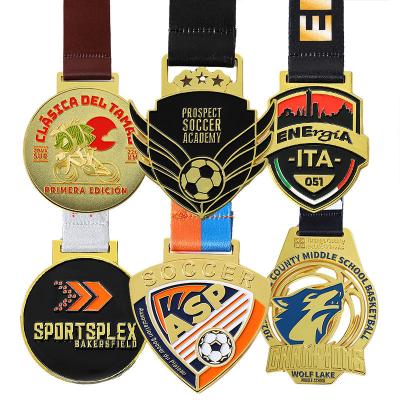 China Custom 2d 3D Metal Zinc Alloy Enamel Medal Marathon Running Medals for sale