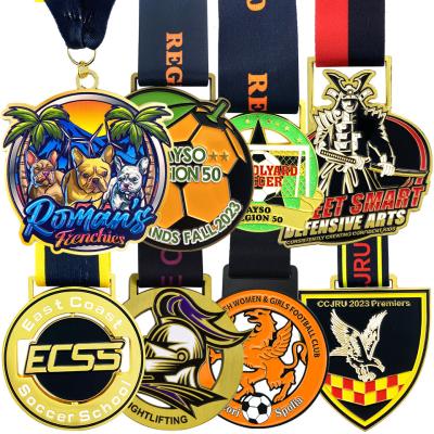 China Custom Metal Die Cast Medals For Basketball Soccer Football Marathon Run for sale