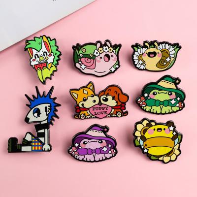 China Cute Hard Enamel Lapel Pin Magnetic Custom Metal Badges 3D for sale