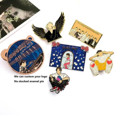 China Custom Enamel Pins Badges Metal Idol Korea Kpop Lapel Pins for sale