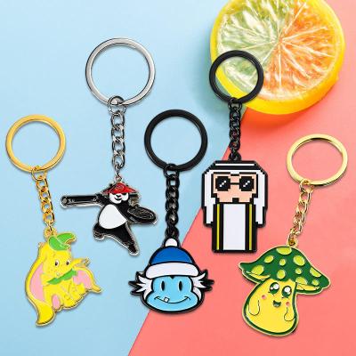 China Die Cut Zinc Alloy Enamel Keychains Cartoon Anime Type Customized for sale