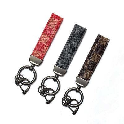 China Personalized Embossed Leather Keychain Thermal Transfer Printing for sale