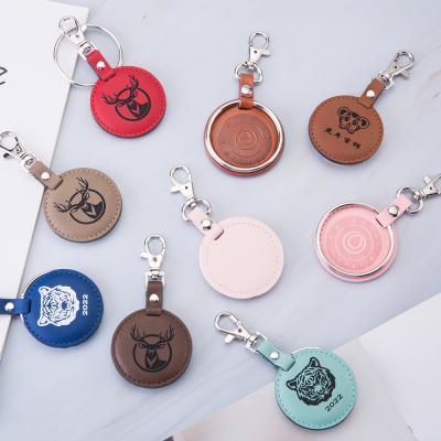 China Custom Bulk Leather Key Chain Die Cutting Printing Business Giveaways for sale