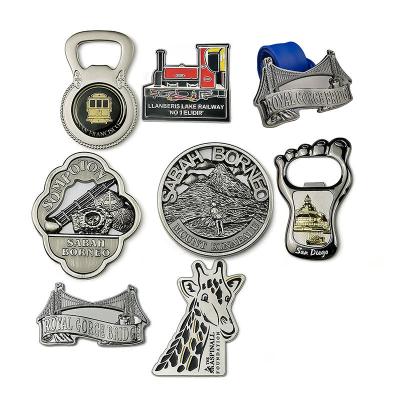 China Souvenirs Metal Refrigerator Sticker Magnet Bottle Opener for sale