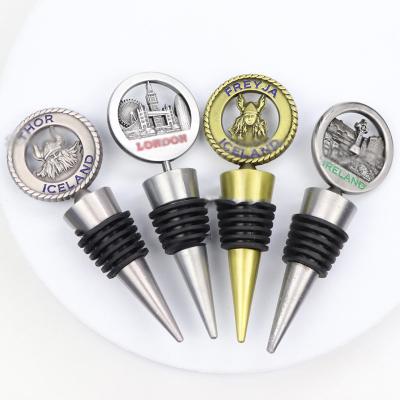 China Metal Vacuum Wine Bottle Stopper Stainless Steel Personalized Casting for sale