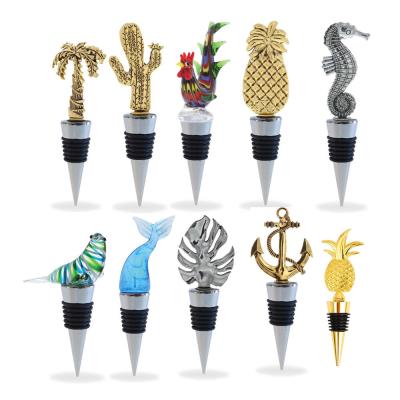 China Custom Wine Bottle Stopper Metal Silicone Bottle Stoppers Die Casting for sale