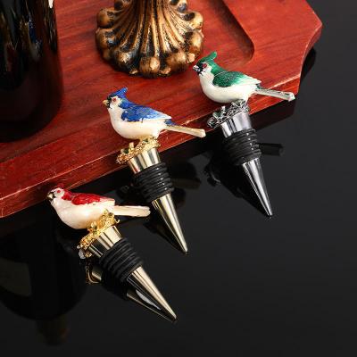 China Enamel Color Red Wine Stopper Zinc Alloy Bottle Stopper for sale