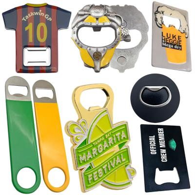 China Beer Bottle Can Fridge Magnet Opener Custom Multifunctional With Logo for sale