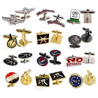 China Custom Enamel Cufflinks Brand Name Cufflinks Personalized For Groomsmen for sale