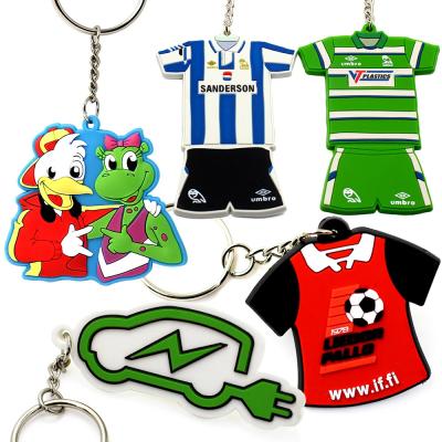 China Custom Pvc Keychain 2D 3D Soft Pvc Keyrings Promotional Non toxic for sale