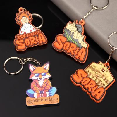 China Customised Soft Pvc Silicone Promotional Keychains Cartoon Anime Key Chains for sale