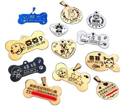 China Laser Custom Pet LOGO Dog Tag Custom Identiteitskaart ID-kaart Hondenkaart Te koop