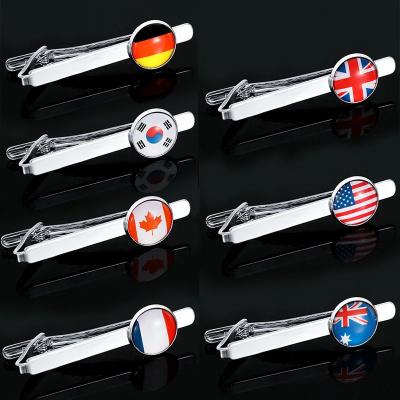 China Men Tie Bar Pin 287 Country Flag Design Personalized Tie Clip With Customized Logo for sale