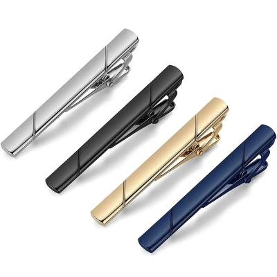 China Colors Regular Necktie Clamp Wedding Business Tie Pin Clip Gold Silver Tie Clips For Men for sale