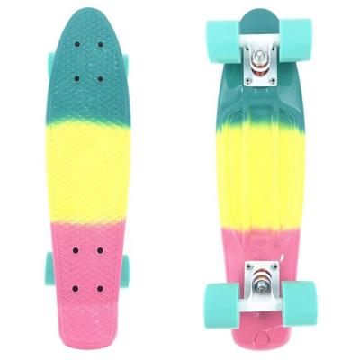 China 22 Inch Complete Highly Flexible Plastic Cruiser Board Mini Skateboards For Beginners Or Professional for sale