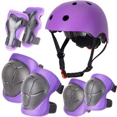 China Soft Safety Protector Kids Helmet Protective Set Elbow Knee Wrist Pads Sports Kids Gear Protector Set for sale