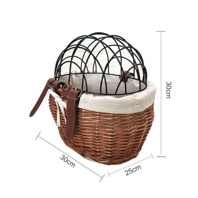 China Factory Durable Removeable .fashion Customizable Pet Bike Basket With Lid Bike Accessories Bicycle Basket Storage Wicker Baskets for sale