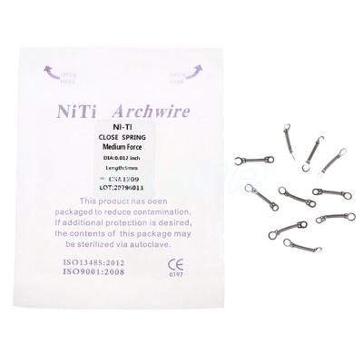 China Metal CE Approved Wholesale Dental Orthodontic NiTi End Coil Spring for sale