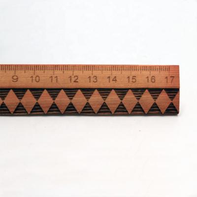 China Creative Custom 17cm Shape School Tools Ruler Streight Ruler Cheap Wooden Straight Rulers Stationary Kids Ruler for sale