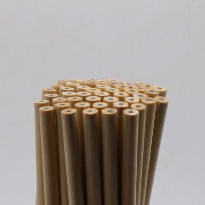 China 100% Factory Wholesale Eco-Friendly Natural White Wooden Pencils With Eraser Cheap Round Shape 7.5