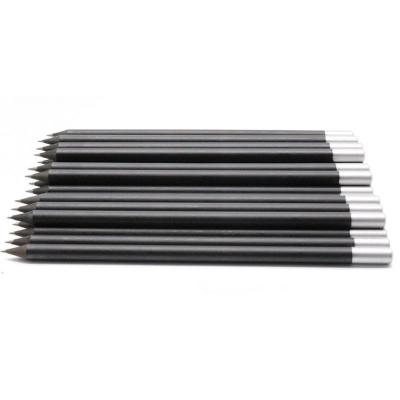 China 100% Eco-friendly Factory Wholesale Cheap Black Wood Writing HB Pencil For Student 7 Inch Black Wood Pencil With End Dip for sale