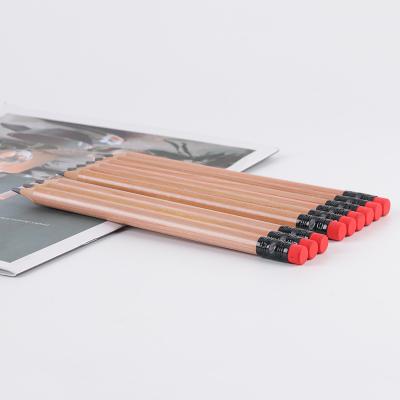 China 100% Eco-Friendly Cedar Wood HB Office Pencils with Big Eraser 7