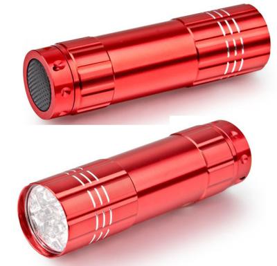 China 3AAA Battery Power Mini 9 LED Portable Flashlight Camping Torch for sale