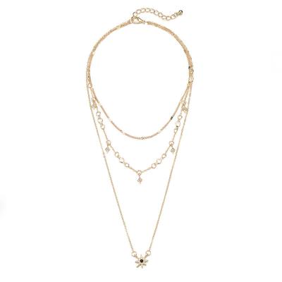 China Exquisite Vintage Star Pendants Chokers Necklace For Women Multilayer Necklace Party Gifts Jewelry Holiday Accessories for sale