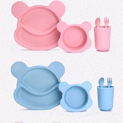 China 100% food grade eco healthy bamboo kitchen set dish set baby dinnerware for sale