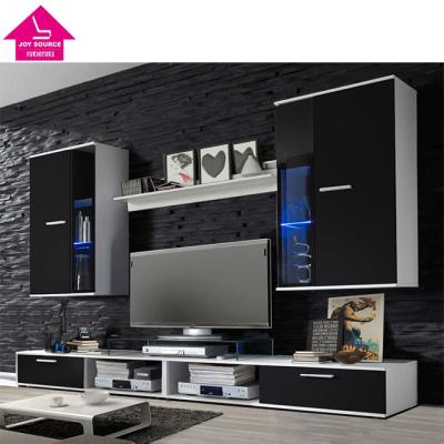 China (Size) 2021 Adjustable Modern Living Room TV Wall Unit Wood Led Glass High Corner TV Stand Modern Furniture for sale