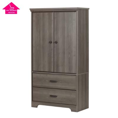 China Environment Friendly Bedroom Wall Wardrobe Design With Two Door And Drawer for sale