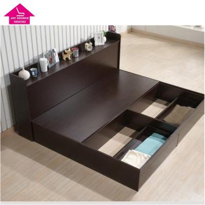 China Modern Modern King Size MDF Wooden Double Beds With Storage for sale