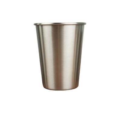 China Food Grade Stainless Steel Viable BPA Free Single Wall Stackable Pint Cup With LOGO Print for sale