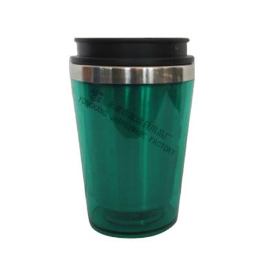 China Sustainable Wholesale Custom 300ml Double Wall Logo Insulated Stainless Steel Mugs With Plastic Outer for sale