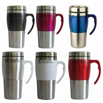 China Customized Viable High Quality Different Colors 450ML Stainless Steel Travel Tumblers With Handle for sale