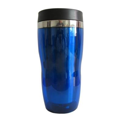 China Sublimation Double Wall Stainless Steel Uninverted Insulated Coffee Mug With Plastic Outer for sale