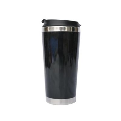 China Sustainable Food Grade Customized Logo Printed 450ML Double Wall Stainless Steel Tumbler With Lid for sale