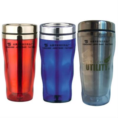 China Durable Double Wall Stainless Steel Metal Type And Metal Material Customized Logo Printing Auto Mug for sale