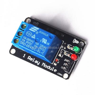 China Electronic Products 5V 1 Channel Relay Module With Solered High Voltage Trigger With Terminal Block for sale