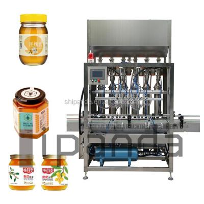 China Good Quality Automatic Food Jar Bottle Sealing Production Line Automatic Peanut Butter and Sauce Filling Machine for sale