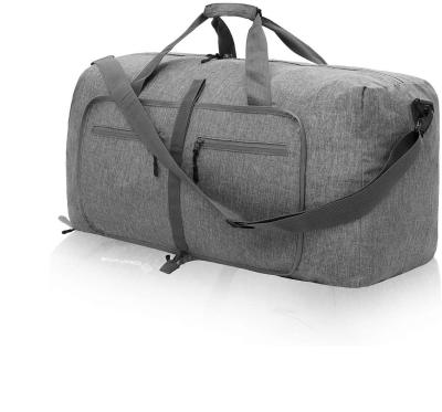 China Free Sample Packable 65L Lightweight Duffel Bag With Shoes Compartment Unisex Travel Water Resistant Duffel Bag for sale