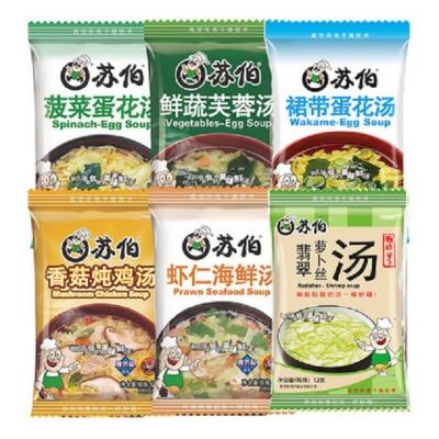 China 2021 Good Quality 100% Flavors Fresh Vegetables 6 Packed Soup28 Japanese Instant Soup for sale