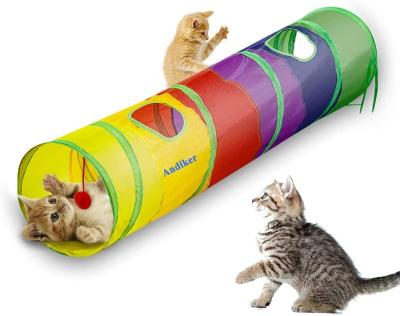 China Sustainable Cat Tunnel Tubes for Indoor Collapsible Play Toy for Puzzle Exercising Hiding Training and Running cat tunnel for sale