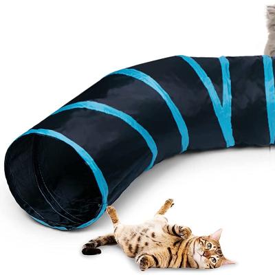 China Sustainable S-2-Way Tunnels for Indoor Collapsible Cat Play Tunnel Interactive Toy Maze Cat House for Cats Tunnel for sale