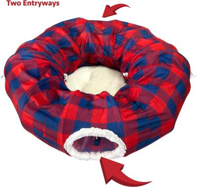 China Sustainable Wholesale Pet Supplies Pet Interactive Play Toy Felt Cat Tunnel Tubes Bed for sale