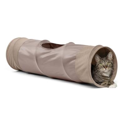 China Sustainable Oxford Cat Tunnel for Indoor Cats collapsible with Ball Toy Cat Tunnel for sale